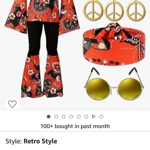 3xl costume. Just in time for Halloween or a 60's or 70's party. Reddish orange